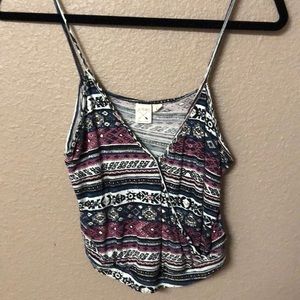 Tribal print crop top